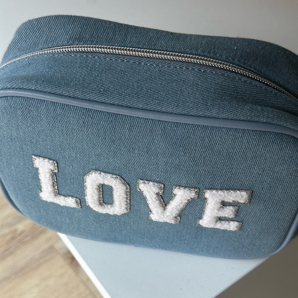 blue jean cosmetics bag,  YVO BEAUTY 💙